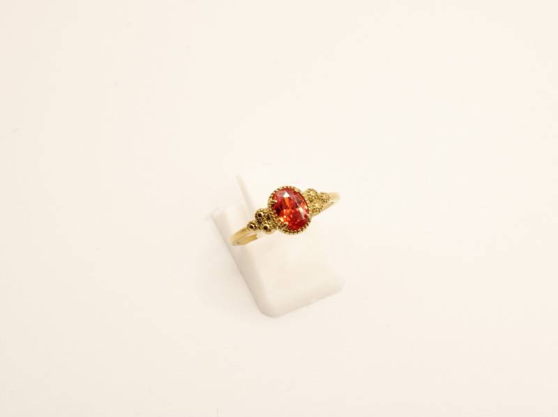 Ring Gold Naturstein Rot Boho Wasserfest Edelstahl 14K Nickelfrei Geschenk Für Sie von MaliaJewelryDE