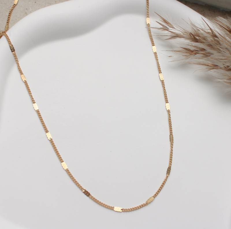Zarte Kette Gold Filigran, Schlichte | Mel Halskette von MaliaJewelryDE