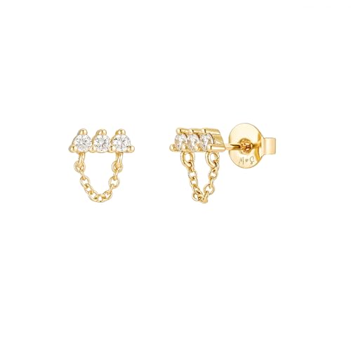 Malibu Sunday Gemma Kette Ohrstecker Messing Gelbgold Zirkonia Zirkonia von Malibu Sunday