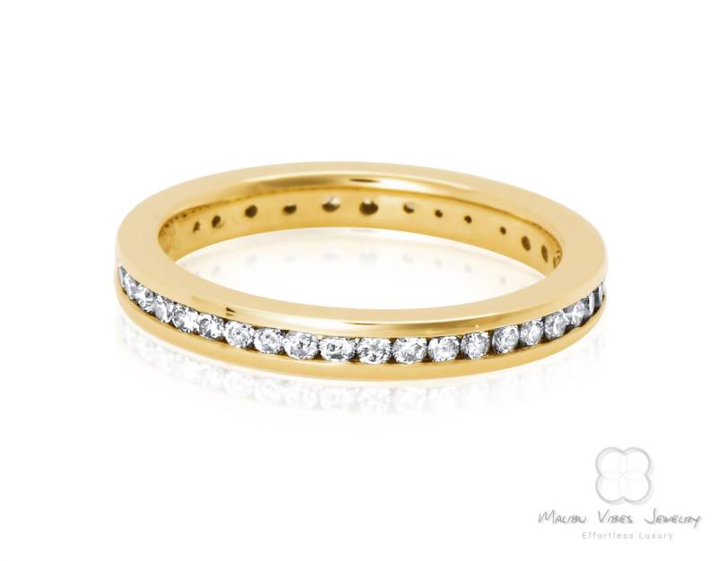 14K Gold Diamant Eternity Ring .75Ct Jubiläumsband 14K Gold Diamant Eternity Ring .75Ct Jubiläumsband von MalibuVibesJewelry