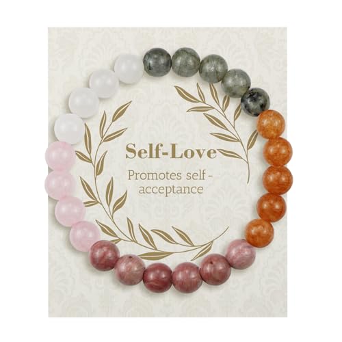 Malihome Selbstliebe-Armband mit mehreren Edelsteinen, Glücksenergie-Armband, ermutigendes Geschenk für Männer und Frauen von Malihome