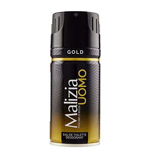 6x MALIZIA UOMO Gold mann deo 150ml deospray deo spray deodorant Edt Parfüm von Malizia