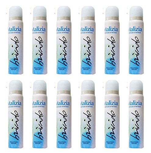 MALIZIA Set 12 Deodorant Damen atemberaubenden 100 ml. Spray Pflege des Körpers von Malizia