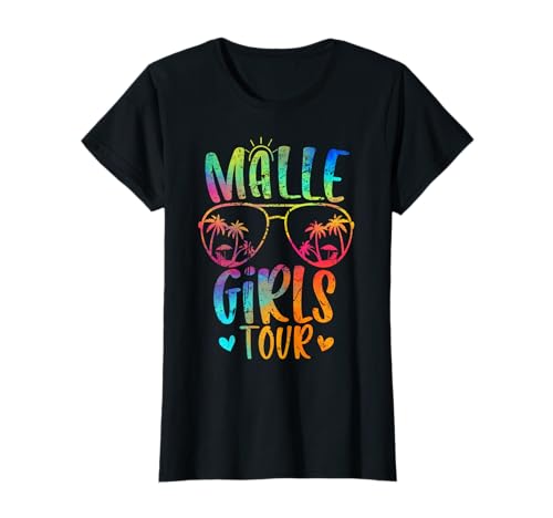 Vintage Malle Girls Tour Mädelsabend Mallorca Urlaub T-Shirt von Malle Party Outfit Damen