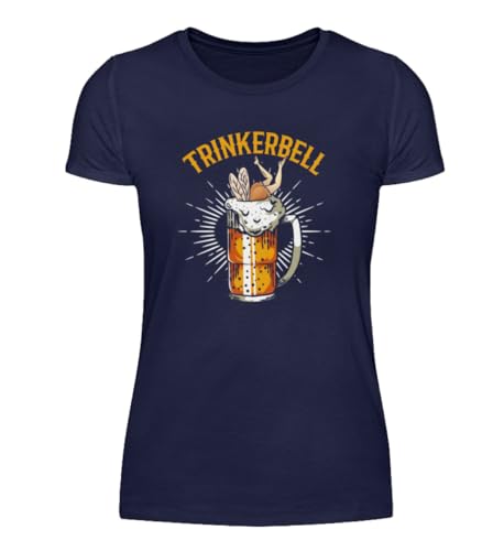 TRINKERBELL Bier Malle Party Junggesellenabschied - Damenshirt -S-Navy von MalleMel