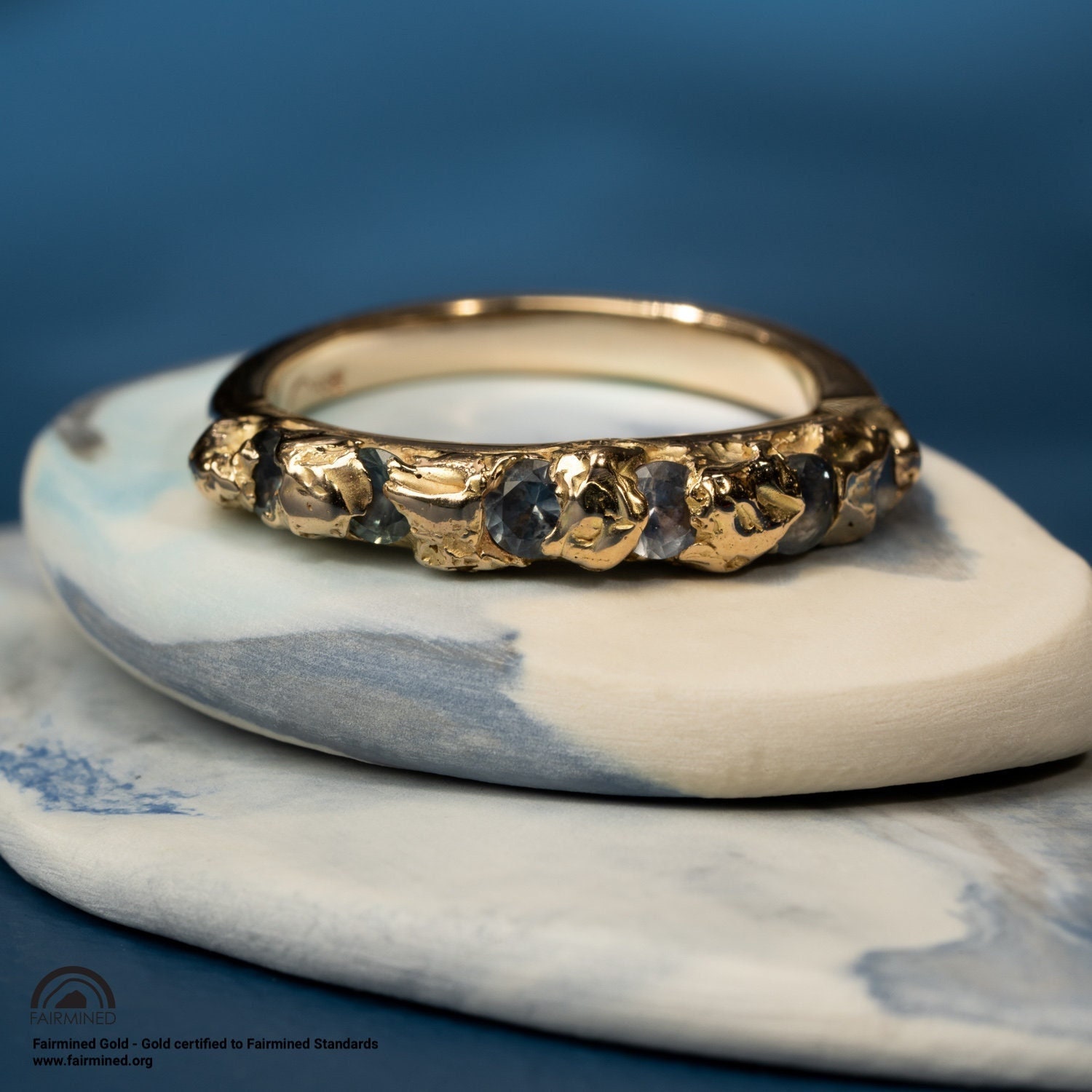 Oasis Row Kimberlit in Fairmined Zertifiziertem Gold von MalleableJewellers