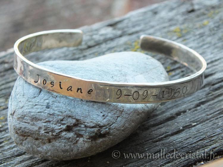 Armband Aus 925Er Silber - Personalisierter Name, Vorname, Datum/Satz Armband Aus 925Er Silber - Personalisierter Name, Vorname, Datum/Satz von MalledeCristal