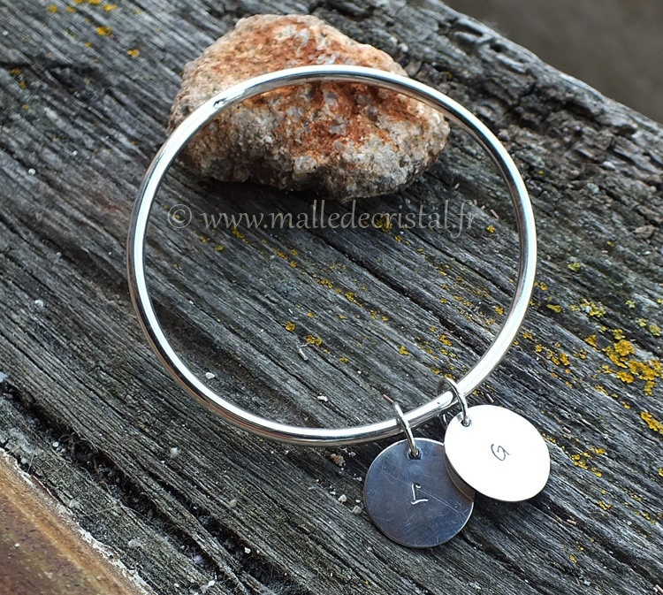 Armreif 3mm Doppelmedaille 925 Sterling Silber Armreif 3mm Doppelmedaille 925 Sterling Silber von MalledeCristal