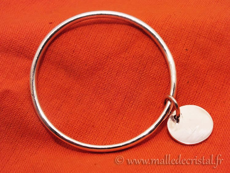 Armreif Mit Medaillon - Massives Silber, 3 Mm Armreif Mit Medaillon - Massives Silber, 3 Mm von MalledeCristal