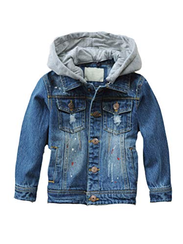 FTCayanz Mädchen Jungen Baby Beiläufig Stilvoll Frühling Herbst Jeans Denim Coats Mantel Kinder Jeansjacke Art 5-Blau 11-12 Jahre/Körpergröße 140-150 von FTCayanz