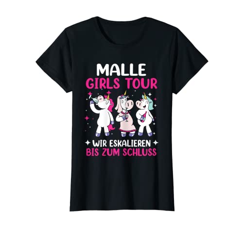 Damen Damen Malle Girls Tour Einhorn Mallorca Party Urlaub T-Shirt von Mallorca Party Urlaub Outfit