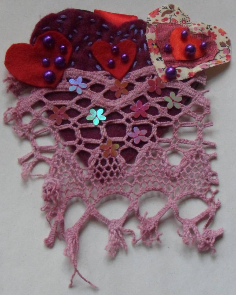 Valentine Textil Brosche "Meine Liebe Ist Wahr" Valentine Textil Brosche "Meine Liebe Ist Wahr" von MalloryGalleryArts