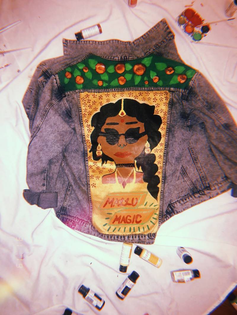Anpassbare Denim Jacke Von Hand Bemalt von MalluMagic