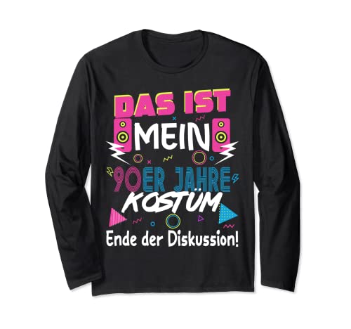 90er Jahre Outfit Damen Kostüm 1990er Mottoparty Herren Langarmshirt von Malneunzigerthem