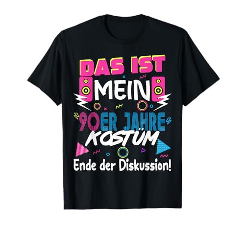 90er Jahre Outfit Damen Kostüm 1990er Mottoparty Herren T-Shirt von Malneunzigerthem