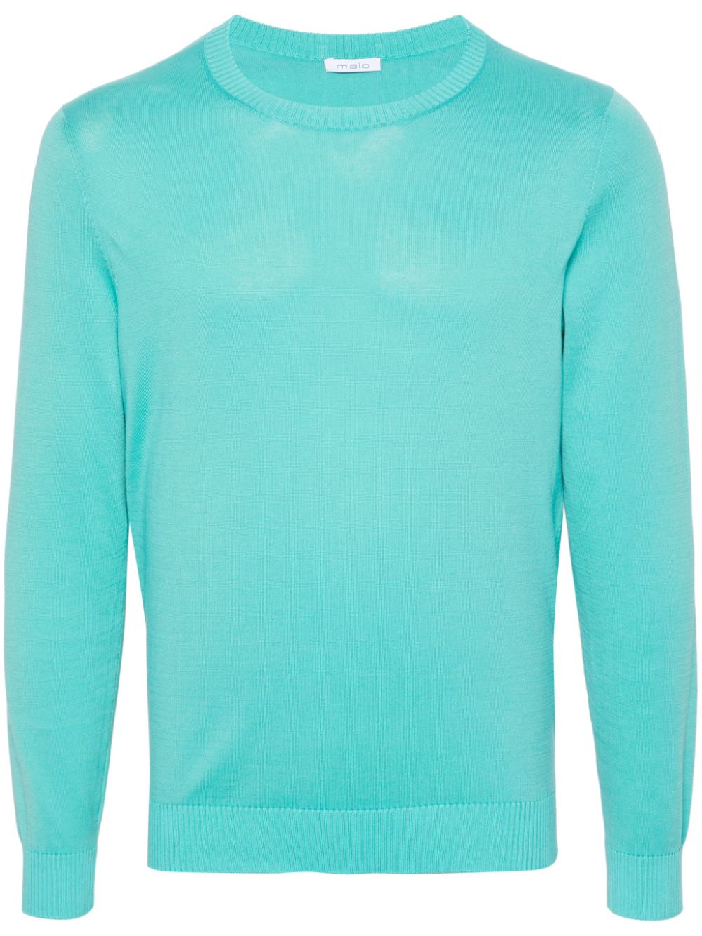 Malo Pullover mit rundem Ausschnitt - Blau von Malo