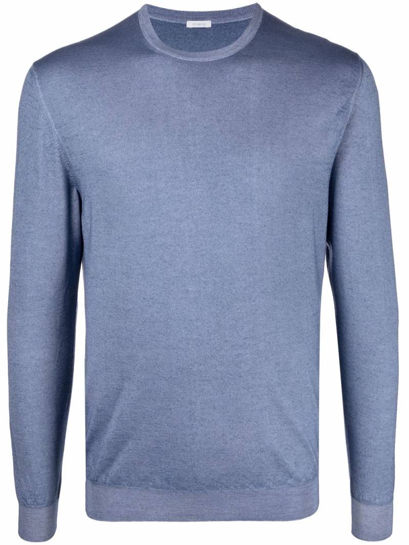 Malo Pullover mit rundem Ausschnitt - Blau von Malo