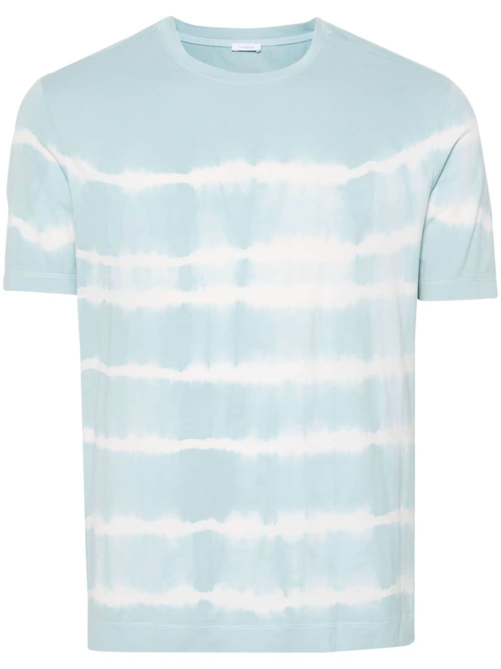 Malo T-Shirt mit Batikmuster - Blau von Malo