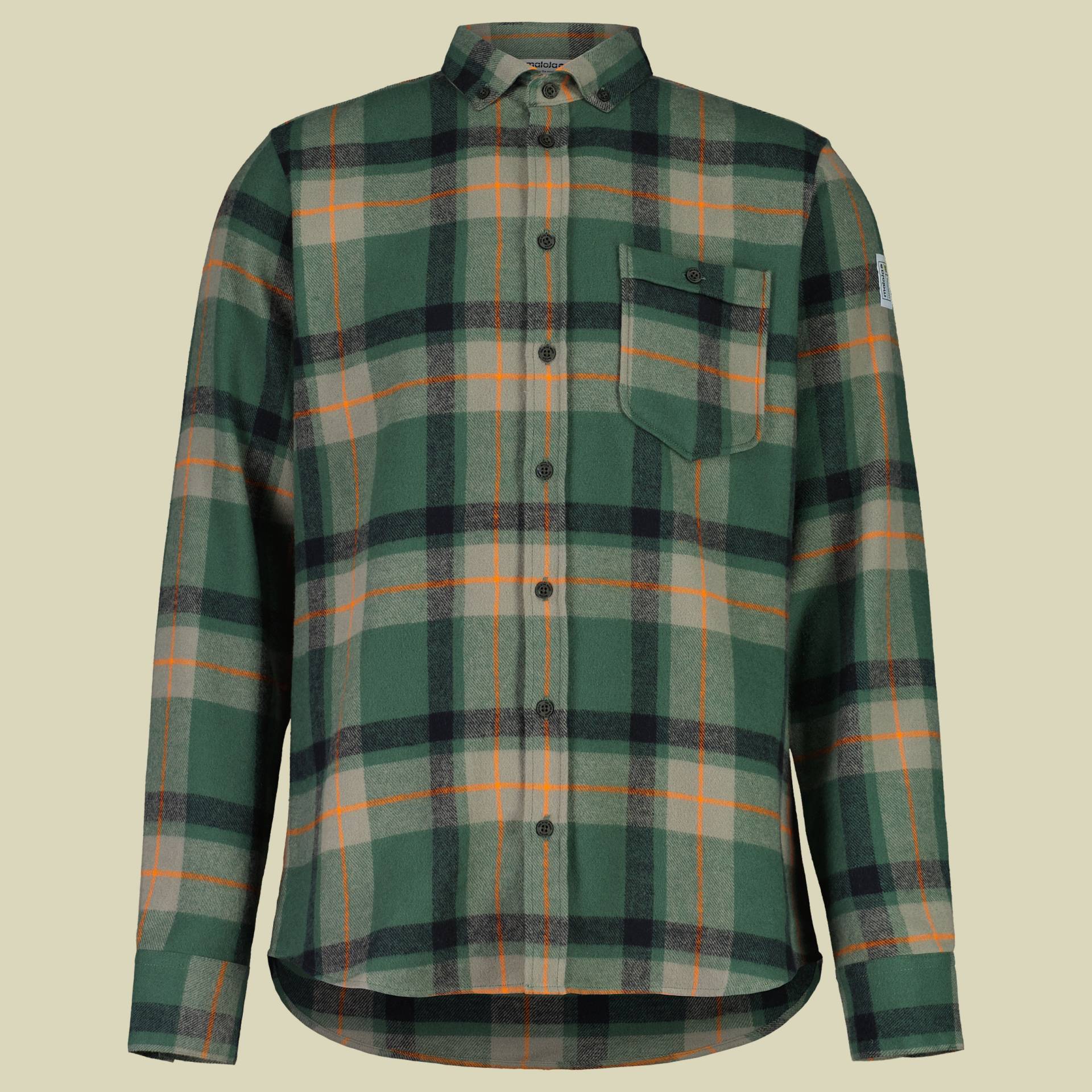 DucanM. Organic Flannel Shirt Men XL grün - Farbe deep forest multi von Maloja