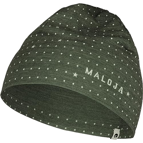 Maloja Krippensteinm. Beanie Grün - Merino Schnelltrocknende elastische Multisport Mütze, Größe One Size - Farbe Deep Fo von Maloja