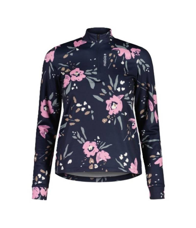 Maloja Langarmshirt SawangM Adventure Midlayer Shirt (warm, 4-Wege-Stretch) navyblau/blume von Maloja