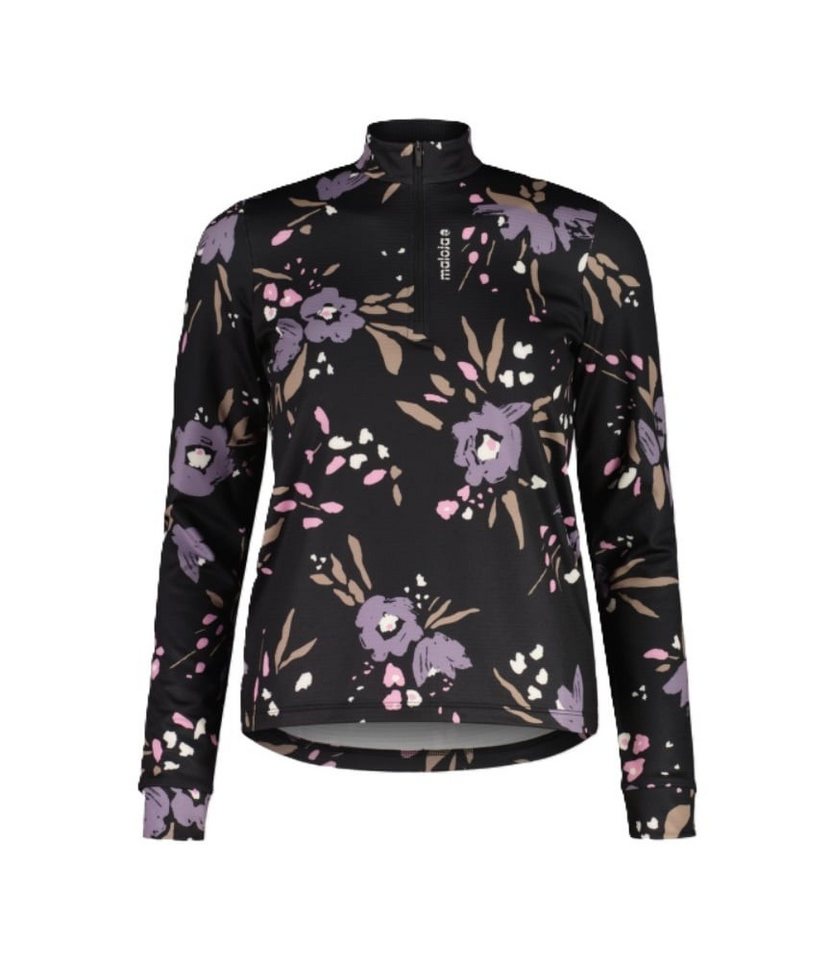 Maloja Langarmshirt SawangM Adventure Midlayer Shirt (warm, 4-Wege-Stretch) schwarz/blume von Maloja