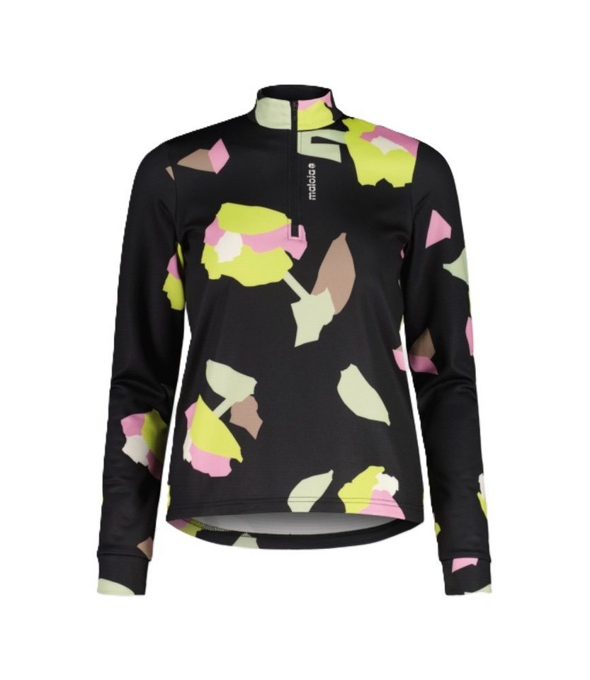 Maloja Langarmshirt SawangM Adventure Midlayer Shirt (warm, 4-Wege-Stretch) schwarz/bunt von Maloja