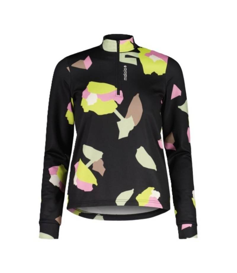 Maloja Langarmshirt SawangM Adventure Midlayer Shirt (warm, 4-Wege-Stretch) schwarz/bunt von Maloja