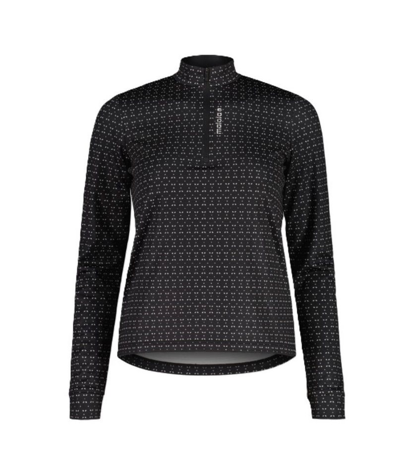 Maloja Langarmshirt SawangM Adventure Midlayer Shirt (warm, 4-Wege-Stretch) schwarz/weiss von Maloja