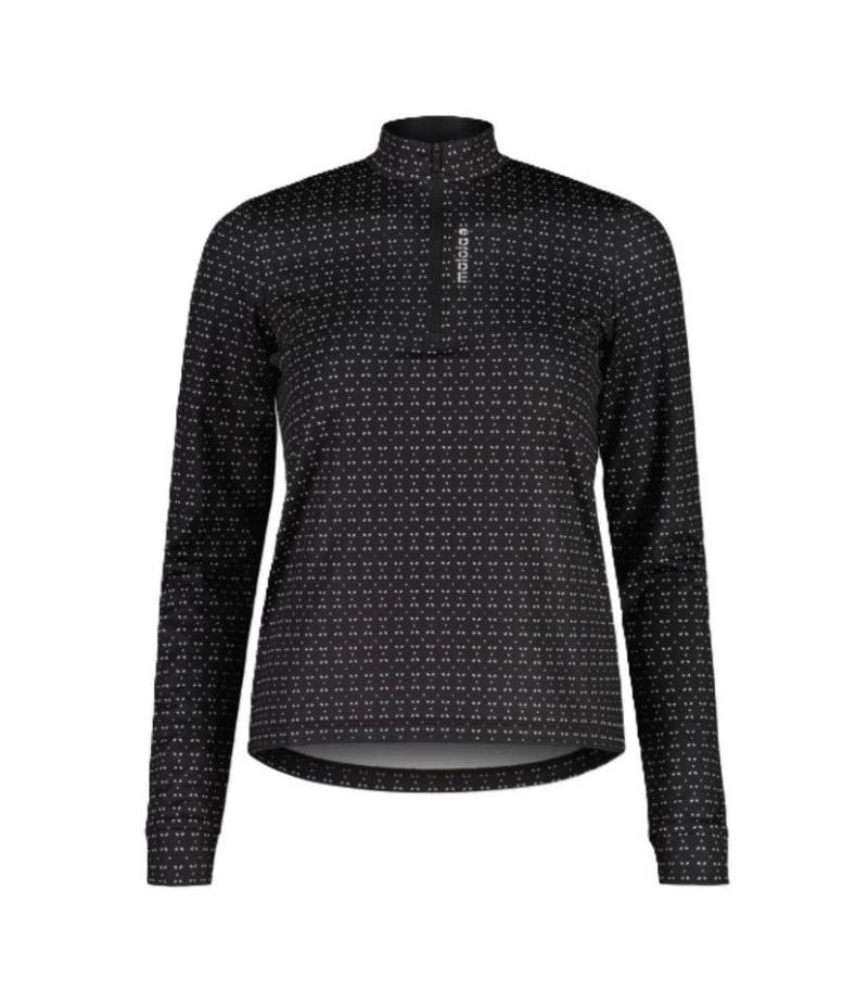 Maloja Langarmshirt SawangM Adventure Midlayer Shirt (warm, 4-Wege-Stretch) schwarz/weiss von Maloja