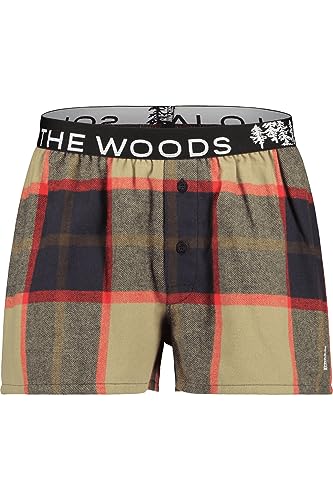 Maloja M Caldarom. Boxer Kariert-Beige - Bequeme stylische Herren Flanell Boxershorts, Größe M - Farbe Oak Multi von Maloja