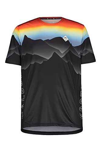 Maloja M Chandolinm. Multi T-shirt Schwarz - Schnelltrocknendes komfortables Herren MTB T-Shirt, Größe M - Farbe Moonles von Maloja