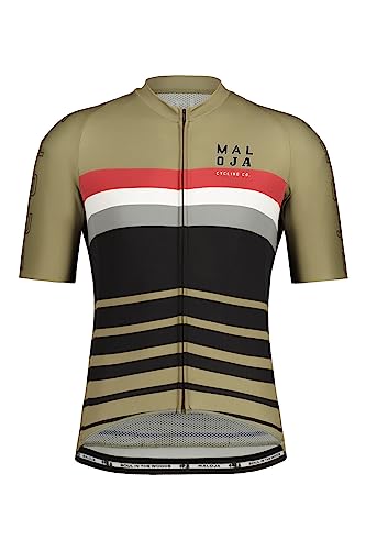 Maloja M Furglerm. Trikot Gestreift - Schnelltrocknendes atmungsaktives Herren Rennrad Trikot, Größe M - Farbe Oak Strip von Maloja