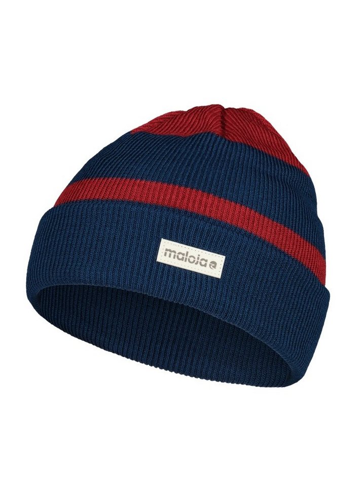 Maloja Strickmütze (Beanie) Vittorio - dunkelblau/rot von Maloja