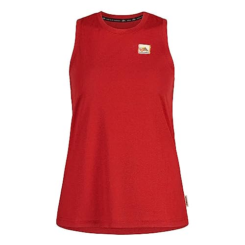 Maloja W Apfelbaumm. Top Rot - Schnelltrocknendes bequemes Damen Kletter-Top, Größe M - Farbe Deep Sunset von Maloja