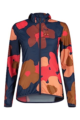 Maloja W Nelkenwurzm. Jacke Blau - Wasserabweiswende atmungsaktive Damen Trail Running Jacket, Größe XL - Farbe Midnight von Maloja