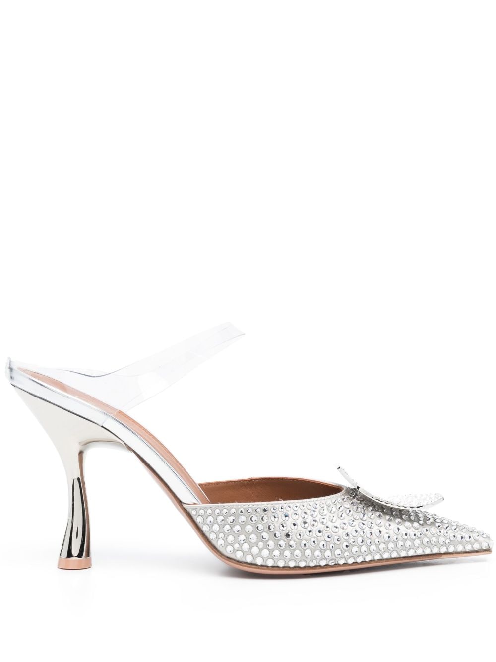 Malone Souliers Mules mit Kristallen 85mm - Silber von Malone Souliers