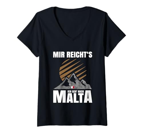 Damen Wanderung Gadgets Urlaub Party Reise Souvenir Wandern Malta T-Shirt mit V-Ausschnitt Damen Wanderung Gadgets Urlaub Party Reise Souvenir Wandern Malta T-Shirt mit V-Ausschnitt von Malta Wandern und Wanderung Gadgets
