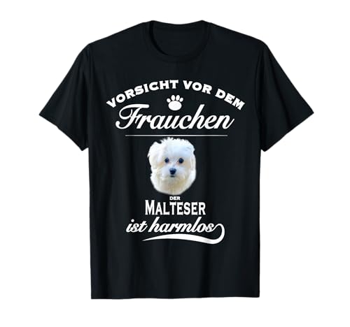 Maltese - Dog Design - Malteser T-Shirt - Damen - Schwarz - Small - Kurzarm von Maltese - Dog Design - Malteser Spruch - Malteser