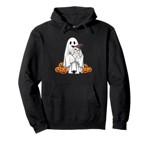 Lustiger Geist Malteser Kürbis Halloween Kinder Herren Damen Pullover Hoodie Lustiger Geist Malteser Kürbis Halloween Kinder Herren Damen Pullover Hoodie von Maltese Lovers Cute Halloween Outfits for Boy Girl