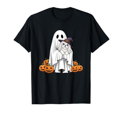 Lustiger Geist Malteser Kürbis Halloween Kinder Herren Damen T-Shirt Lustiger Geist Malteser Kürbis Halloween Kinder Herren Damen T-Shirt von Maltese Lovers Cute Halloween Outfits for Boy Girl