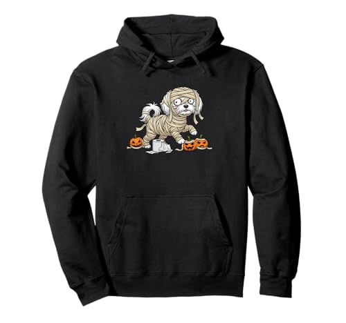 Lustiger maltesischer Mumien-Kürbis Halloween Kinder Herren Damen Pullover Hoodie Lustiger maltesischer Mumien-Kürbis Halloween Kinder Herren Damen Pullover Hoodie von Maltese Lovers Cute Halloween Outfits for Boy Girl