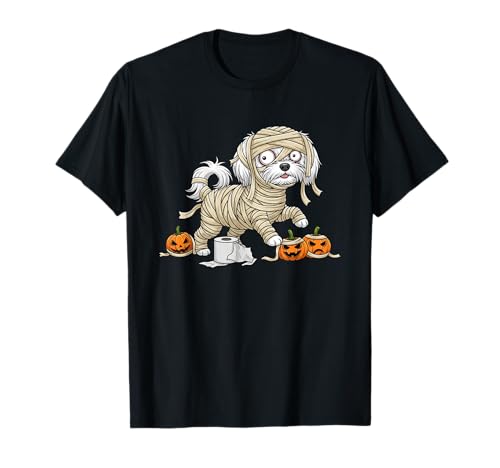 Lustiger maltesischer Mumien-Kürbis Halloween Kinder Herren Damen T-Shirt Lustiger maltesischer Mumien-Kürbis Halloween Kinder Herren Damen T-Shirt von Maltese Lovers Cute Halloween Outfits for Boy Girl