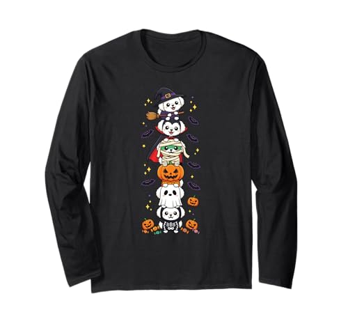Lustiger Malteser Hexe Vampir Geist Halloween Kinder Herren Damen Langarmshirt Lustiger Malteser Hexe Vampir Geist Halloween Kinder Herren Damen Langarmshirt von Maltese Lovers Halloween Skeleton Mummy Outfits