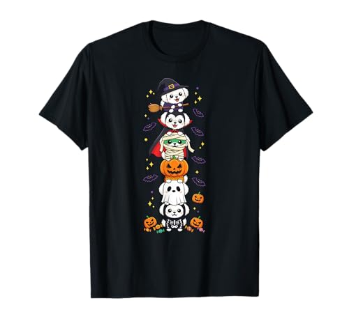 Lustiger Malteser Hexe Vampir Geist Halloween Kinder Herren Damen T-Shirt von Maltese Lovers Halloween Skeleton Mummy Outfits