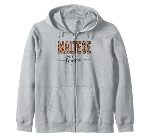 Leopardenmuster Maltese Mama Kapuzenjacke Leopardenmuster Maltese Mama Kapuzenjacke von Malteses Maltese Dog Lover Gifts