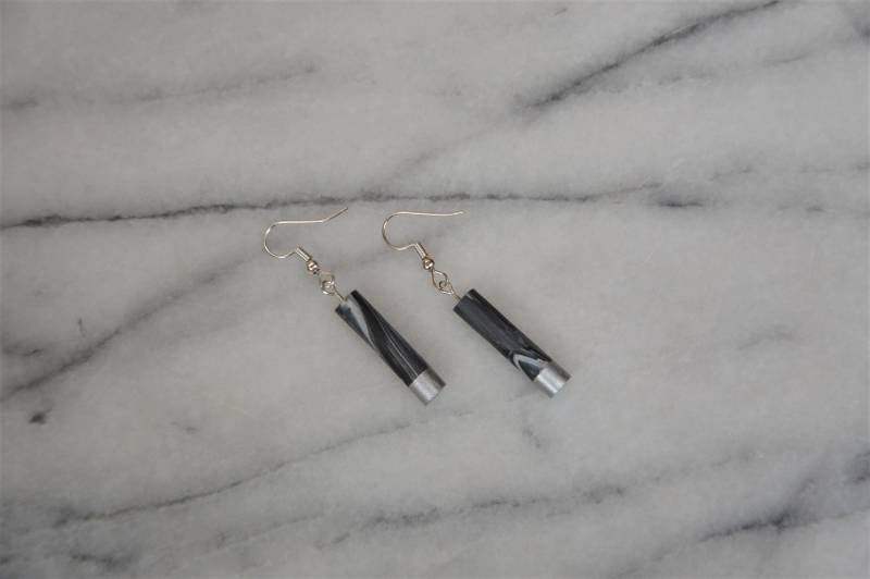 Marmor & Silber Ohrringe Marmor & Silber Ohrringe von MaluArtsandCrafts