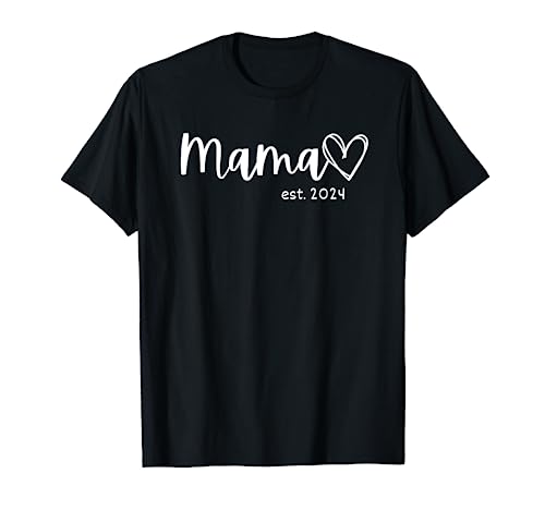 Neue Mutter, Mutter erwarten, Mama est. 2024 T-Shirt von Mama Est Tees for Expecting Moms