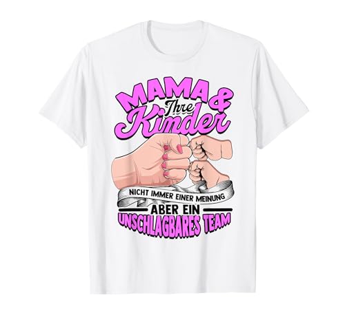 Mama & Ihre Kinder Ein Unschlagbares Team Familie Mutter T-Shirt von Mama Geschenk Muttertag Mutti Muttertagsgeschenk