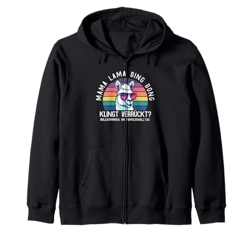 Mama Lama Ding Dong Muttertag Spruch Für Frauen Humor Kapuzenjacke von Mama Lama Ding Dong Muttertag Geschenk Familie